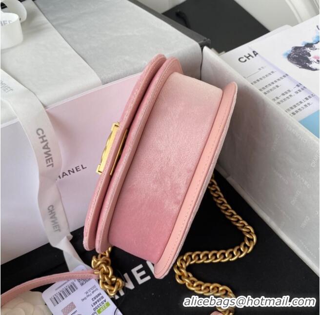 Promotional SMALL BOY CHANEL MESSENGER BAG AS3350 pink