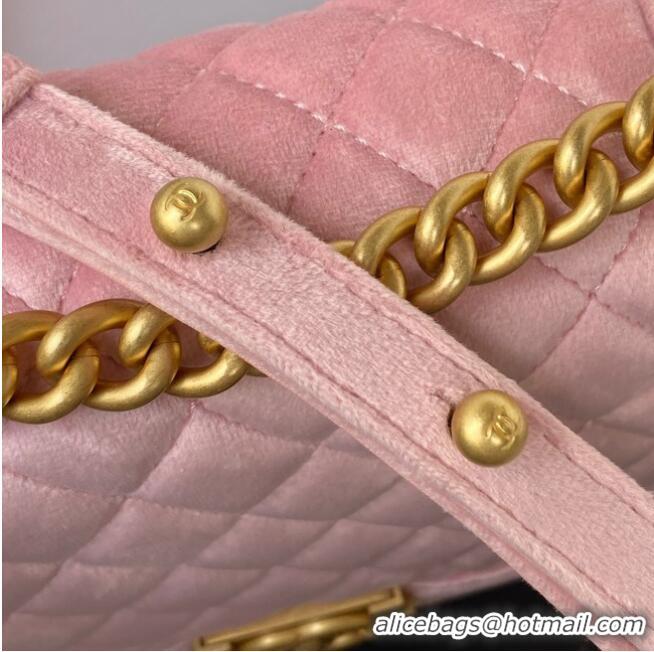 Promotional SMALL BOY CHANEL MESSENGER BAG AS3350 pink