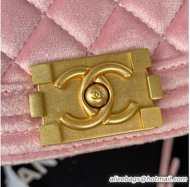 Promotional SMALL BOY CHANEL MESSENGER BAG AS3350 pink