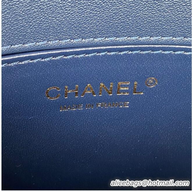 Promotional SMALL BOY CHANEL MESSENGER BAG AS3350 Navy Blue