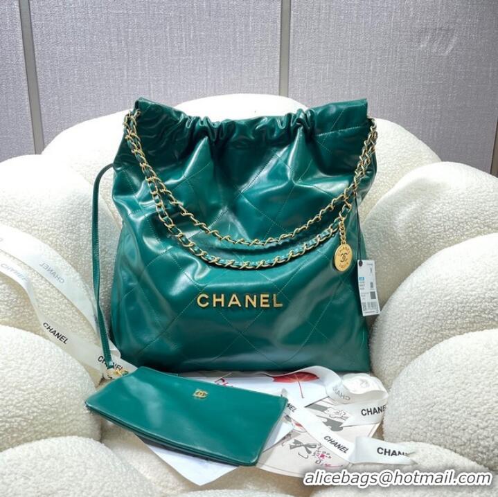 Buy Luxury CHANEL 22 HANDBAG AS3262 green