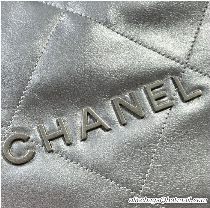 Fashion Show Collections CHANEL 22 HANDBAG AS3262 silver