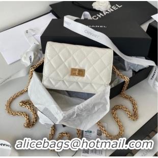 Promotional CHANEL CLASSIC WALLET ON CHAIN AP1764 Calfskin & Gold-Tone Metal AP1764 white