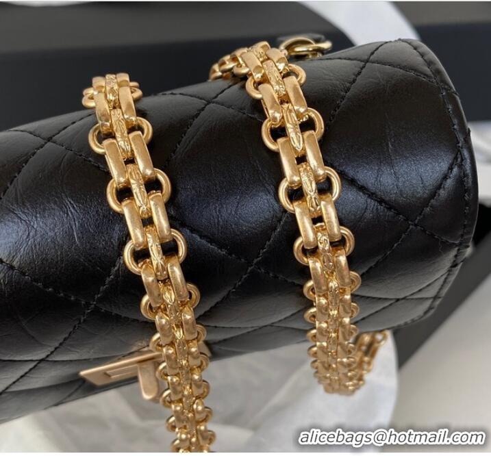 Super Quality CHANEL CLASSIC WALLET ON CHAIN AP1764 Calfskin & Gold-Tone Metal AP1764 black