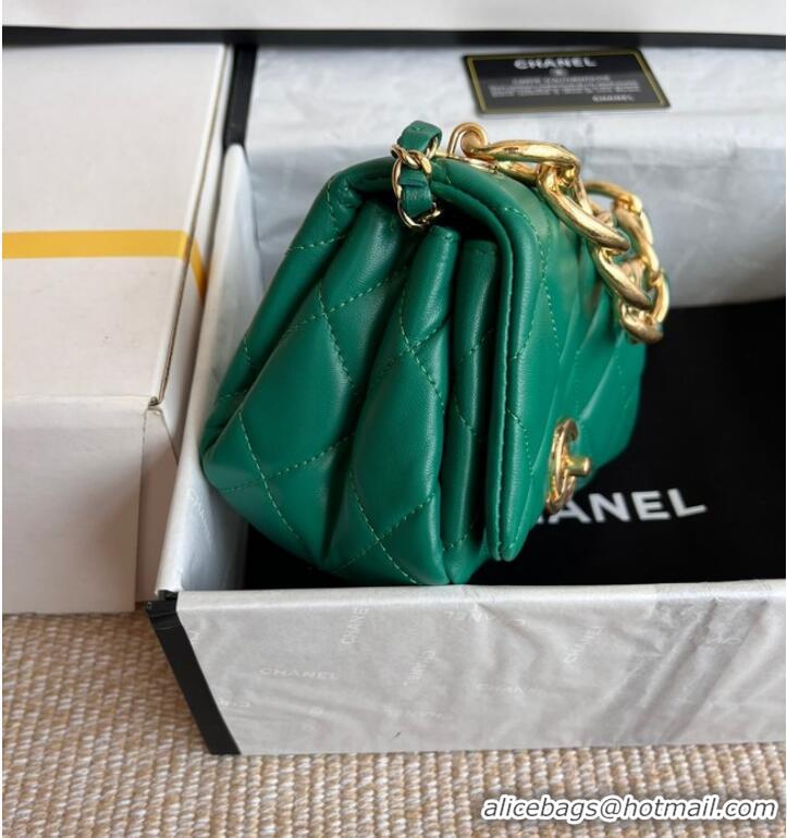 Good Product Chanel FLAP BAG Lambskin & Gold-Tone Metal AS3375 green