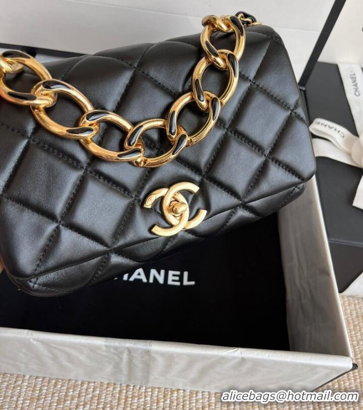 Super Quality Chanel FLAP BAG Lambskin & Gold-Tone Metal AS3366 black