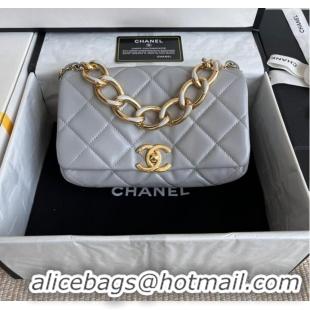 Top Quality Chanel FLAP BAG Lambskin & Gold-Tone Metal AS3366 gray