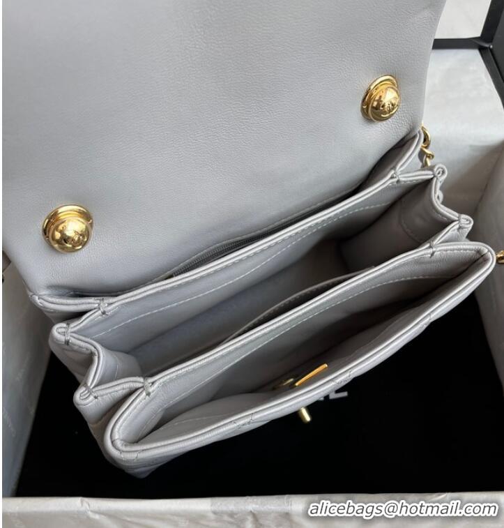 Top Quality Chanel FLAP BAG Lambskin & Gold-Tone Metal AS3366 gray