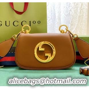 Sumptuous Discount Gucci Blondie Original leahter shoulder bag 698643 brown