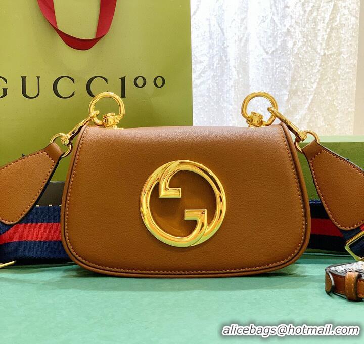 Sumptuous Discount Gucci Blondie Original leahter shoulder bag 698643 brown