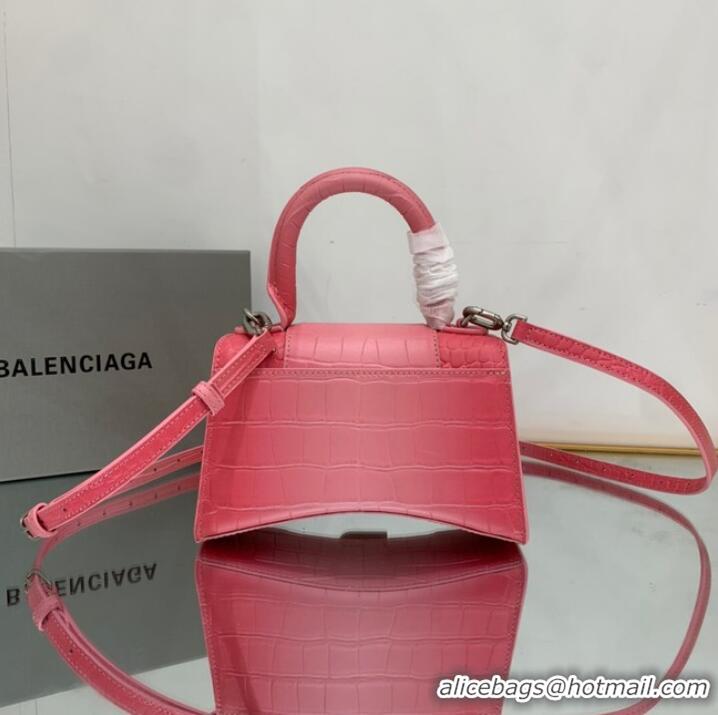 Reasonable Price Balenciaga HOURGLASS XS HANDBAG EMBOSSED CALFSKIN 59353 pink