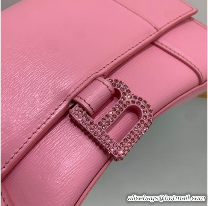 Good Looking Balenciaga HOURGLASS SMALL TOP HANDLE BAG 592834 PINK