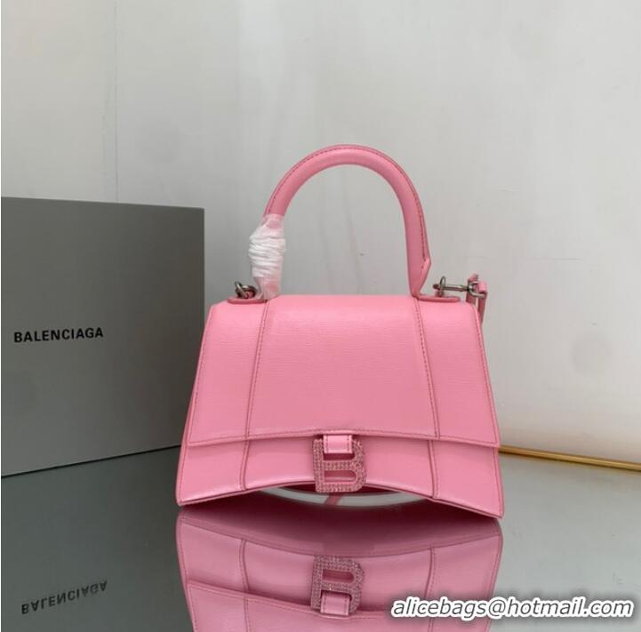 Good Looking Balenciaga HOURGLASS SMALL TOP HANDLE BAG 592834 PINK