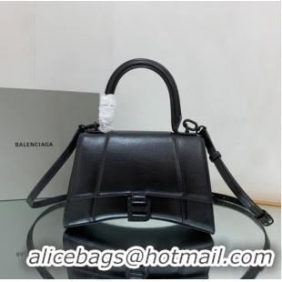 Well Crafted Balenciaga HOURGLASS SMALL TOP HANDLE BAG 592834 black