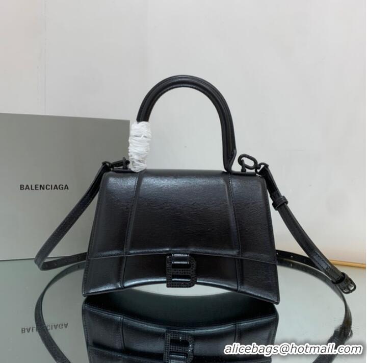 Well Crafted Balenciaga HOURGLASS SMALL TOP HANDLE BAG 592834 black