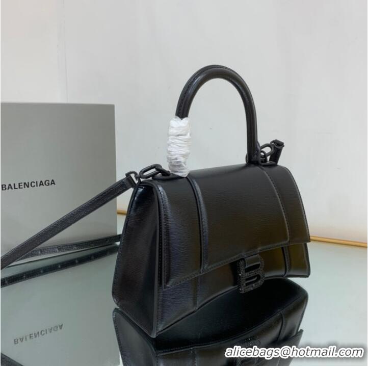 Well Crafted Balenciaga HOURGLASS SMALL TOP HANDLE BAG 592834 black