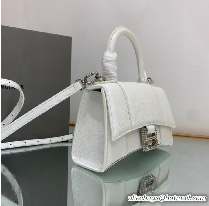 New Fashion Balenciaga HOURGLASS SMALL TOP HANDLE BAG 59353 WHITE