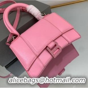 Top Quality Balenciaga HOURGLASS SMALL TOP HANDLE BAG 59353 pink