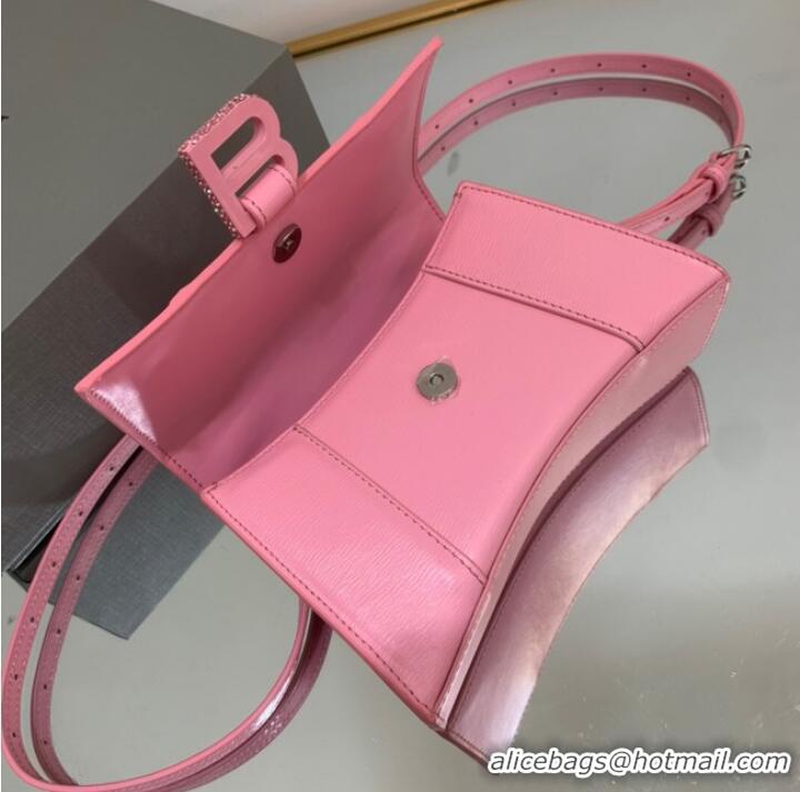 Top Quality Balenciaga HOURGLASS SMALL TOP HANDLE BAG 59353 pink