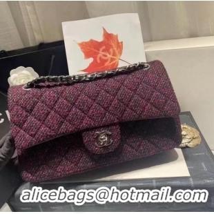 Good Looking Chanel 2.55 Flap Bag 1112 Wine with Silver Hardware