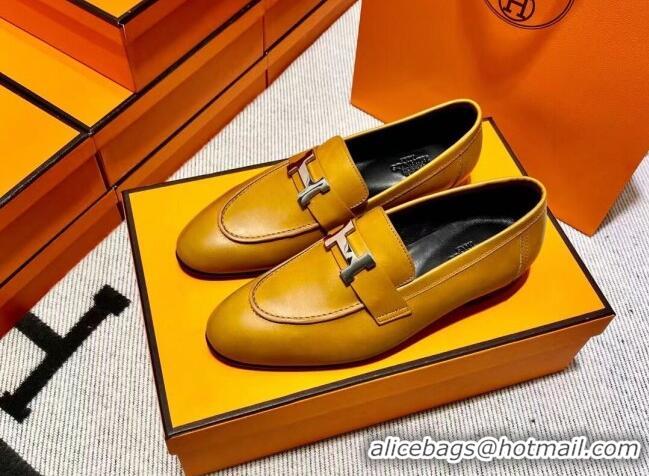 Grade Quality Hermes Pairs Loafer in Calfskin Brown/Black 0611065