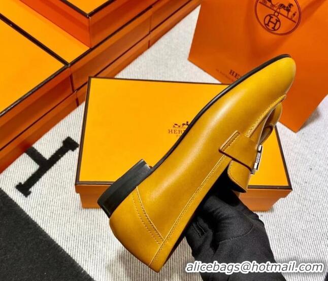 Grade Quality Hermes Pairs Loafer in Calfskin Brown/Black 0611065