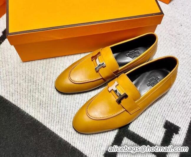 Grade Quality Hermes Pairs Loafer in Calfskin Brown/Black 0611065