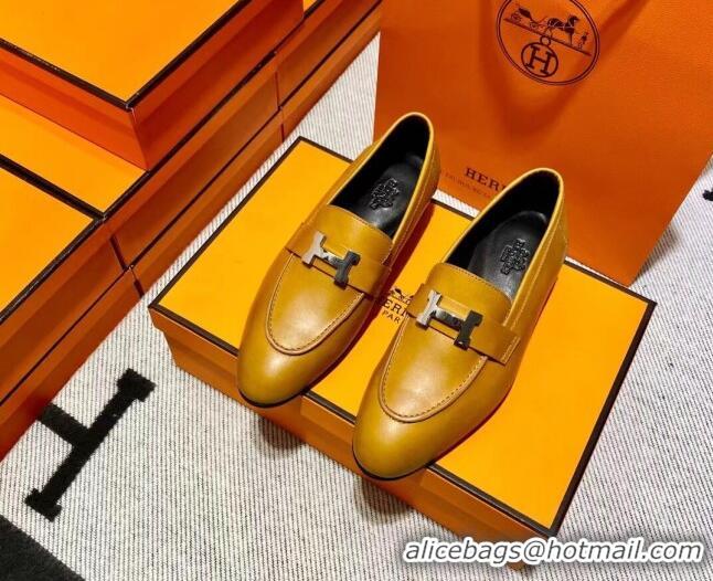 Grade Quality Hermes Pairs Loafer in Calfskin Brown/Black 0611065