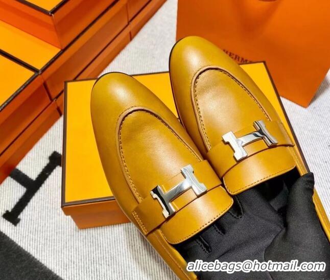 Unique Style Hermes Pairs Loafer in Calfskin Brown/Black 0611068