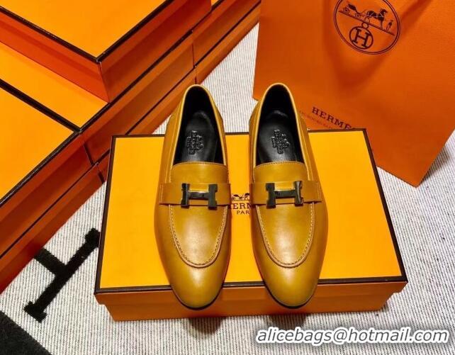 Unique Style Hermes Pairs Loafer in Calfskin Brown/Black 0611068