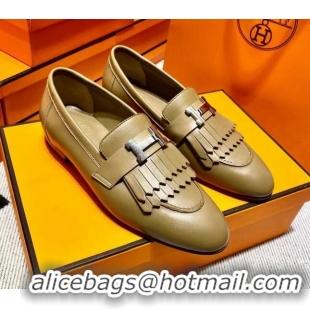 AAAAA Hermes Royal Loafer in Calfskin Coffee 611075