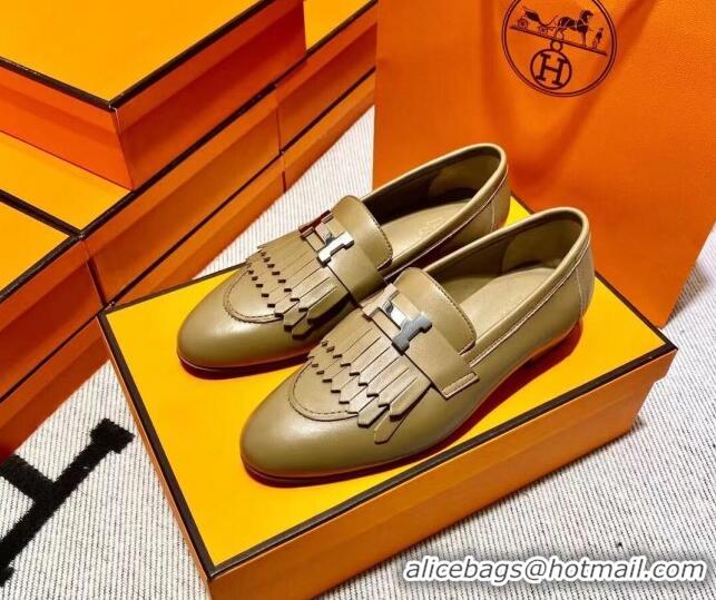 AAAAA Hermes Royal Loafer in Calfskin Coffee 611075