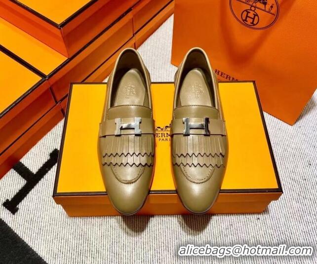 AAAAA Hermes Royal Loafer in Calfskin Coffee 611075