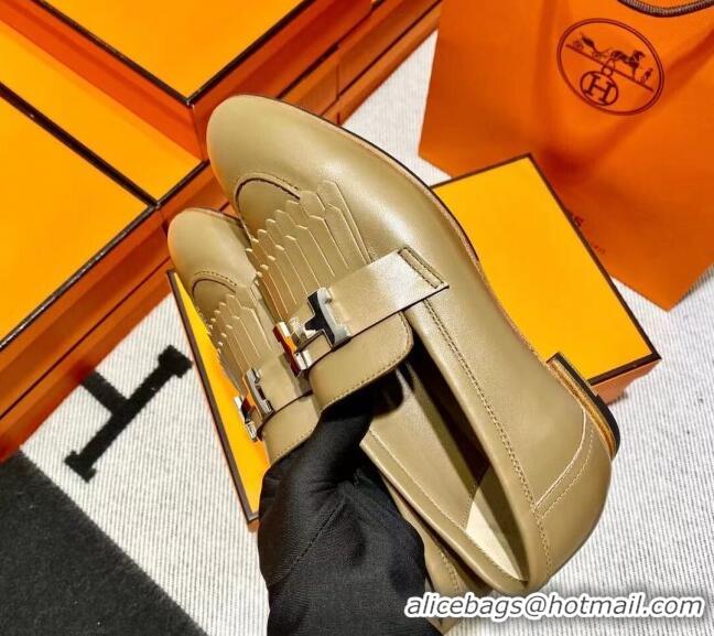 AAAAA Hermes Royal Loafer in Calfskin Coffee 611075