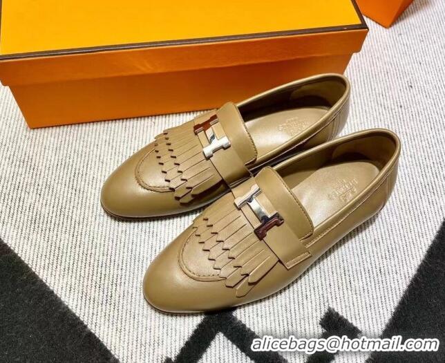 AAAAA Hermes Royal Loafer in Calfskin Coffee 611075