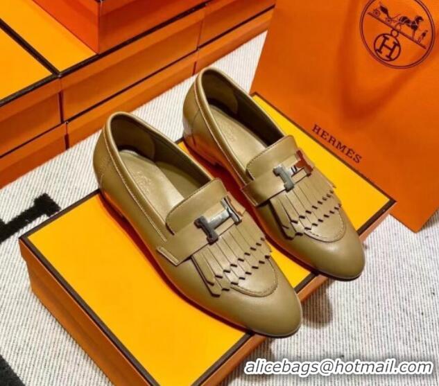 AAAAA Hermes Royal Loafer in Calfskin Coffee 611075