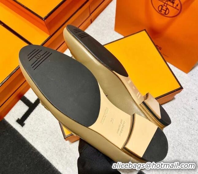 Pretty Style Hermes Royal Loafer in Calfskin Brown 611078