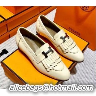 Duplicate Hermes Royal Loafer in Calfskin Beige 611079