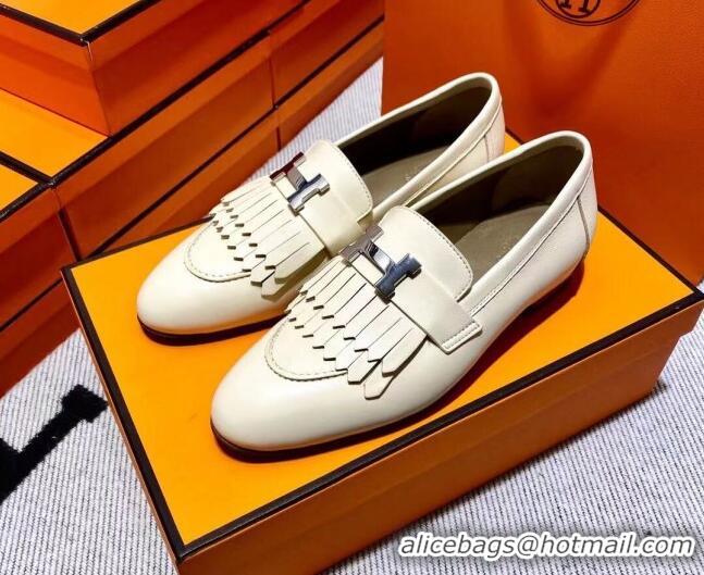 Duplicate Hermes Royal Loafer in Calfskin Beige 611079