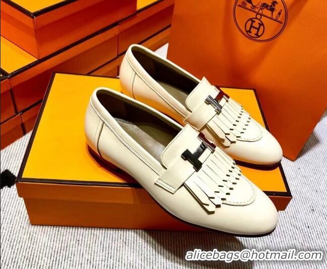 Duplicate Hermes Royal Loafer in Calfskin Beige 611079