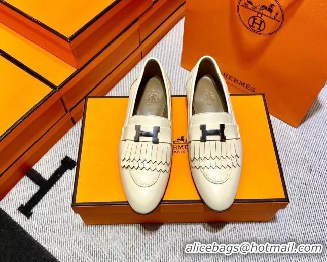 Duplicate Hermes Royal Loafer in Calfskin Beige 611079