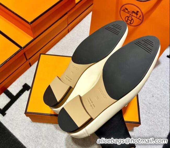 Duplicate Hermes Royal Loafer in Calfskin Beige 611079