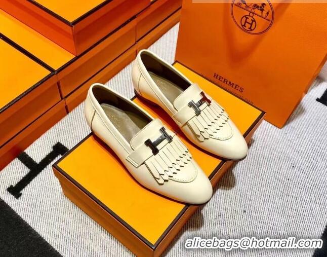 Duplicate Hermes Royal Loafer in Calfskin Beige 611079