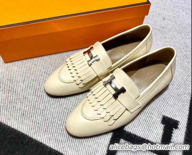 Duplicate Hermes Royal Loafer in Calfskin Beige 611079