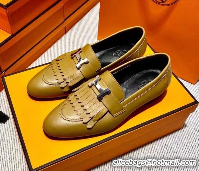 Luxury Hermes Royal Loafer in Calfskin Brown/Black 0611080