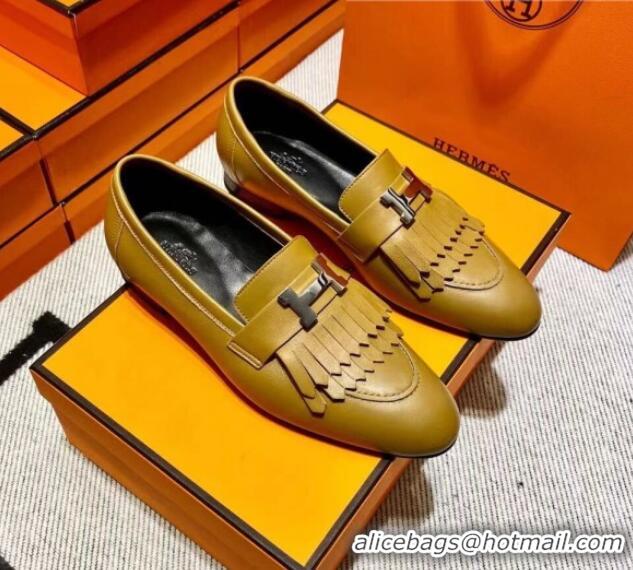 Luxury Hermes Royal Loafer in Calfskin Brown/Black 0611080