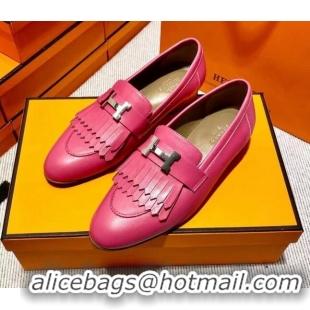 Stylish Hermes Royal Loafer in Calfskin Rosy 0611081