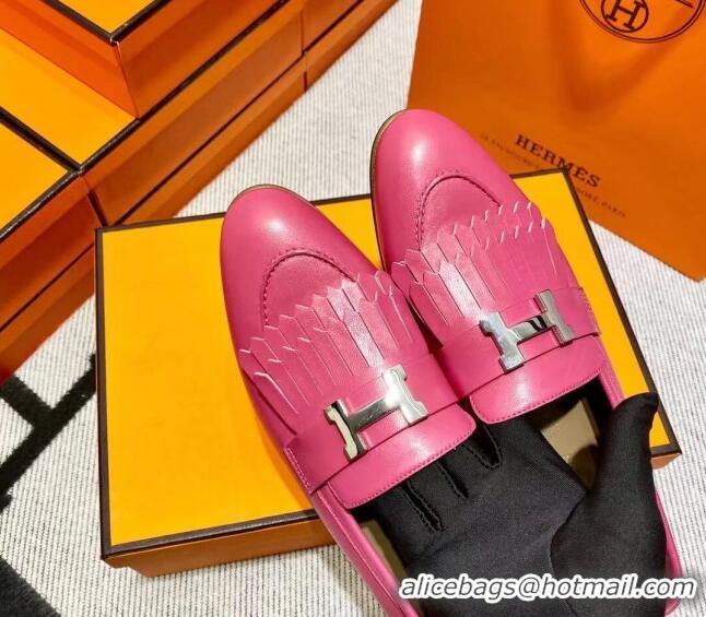 Stylish Hermes Royal Loafer in Calfskin Rosy 0611081