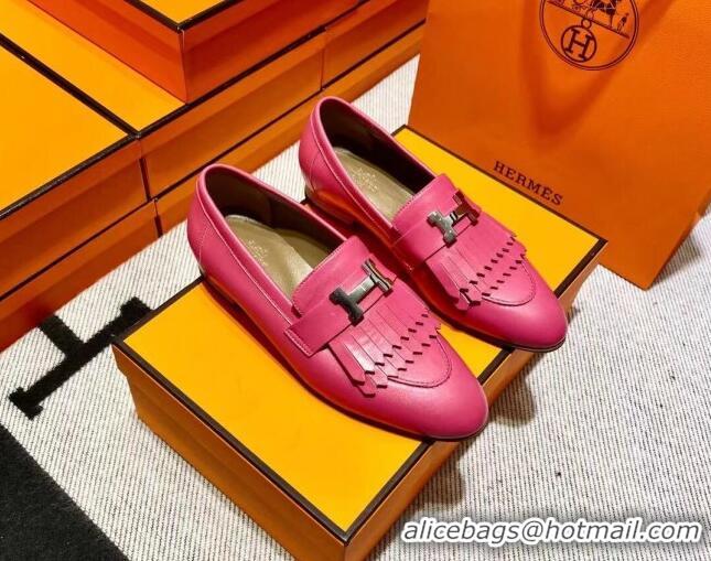 Stylish Hermes Royal Loafer in Calfskin Rosy 0611081