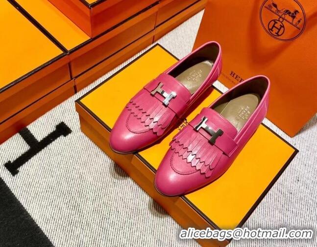 Stylish Hermes Royal Loafer in Calfskin Rosy 0611081